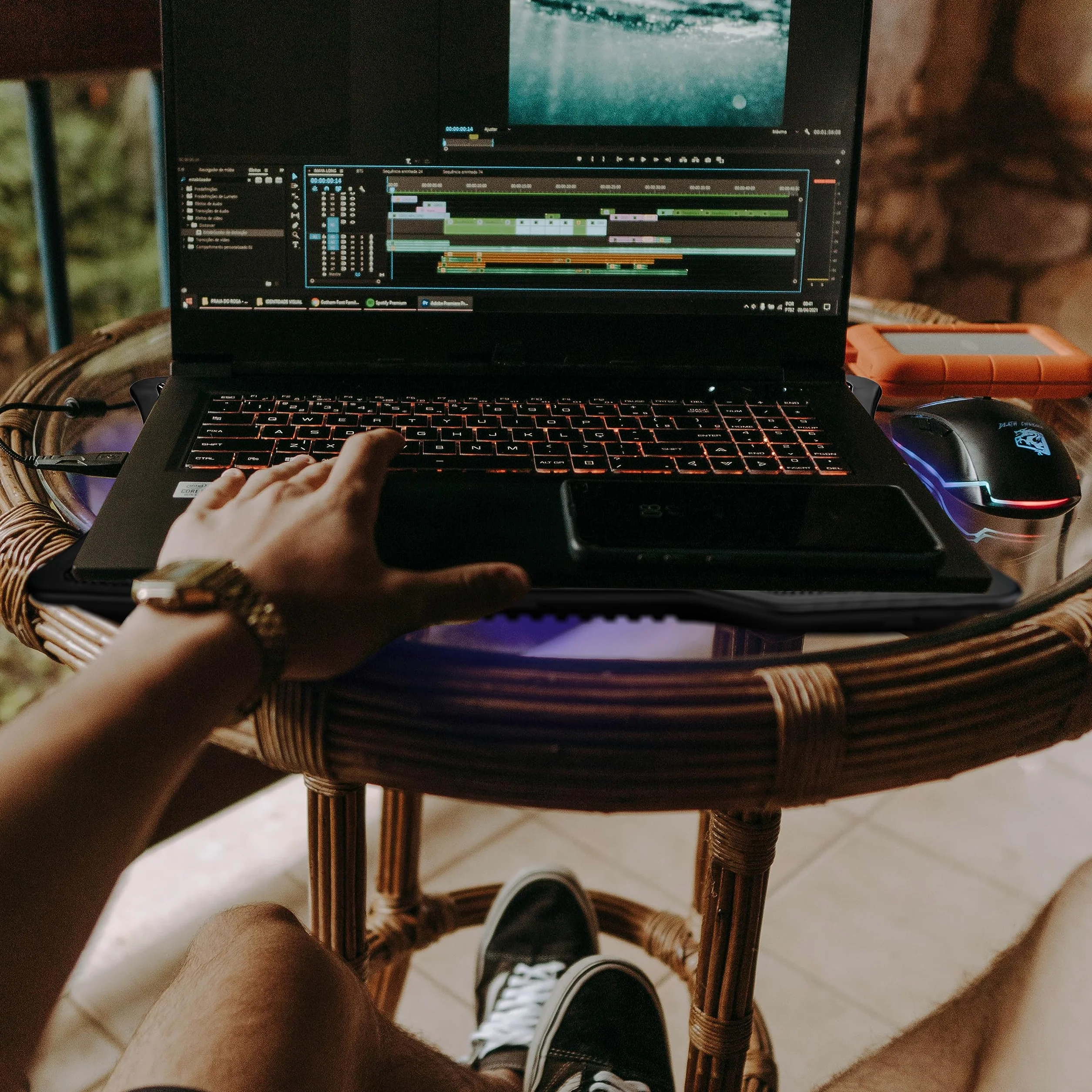 Retoo Podkładka chłodząca do laptopa 11-15,6" stojak wentylowany cichy