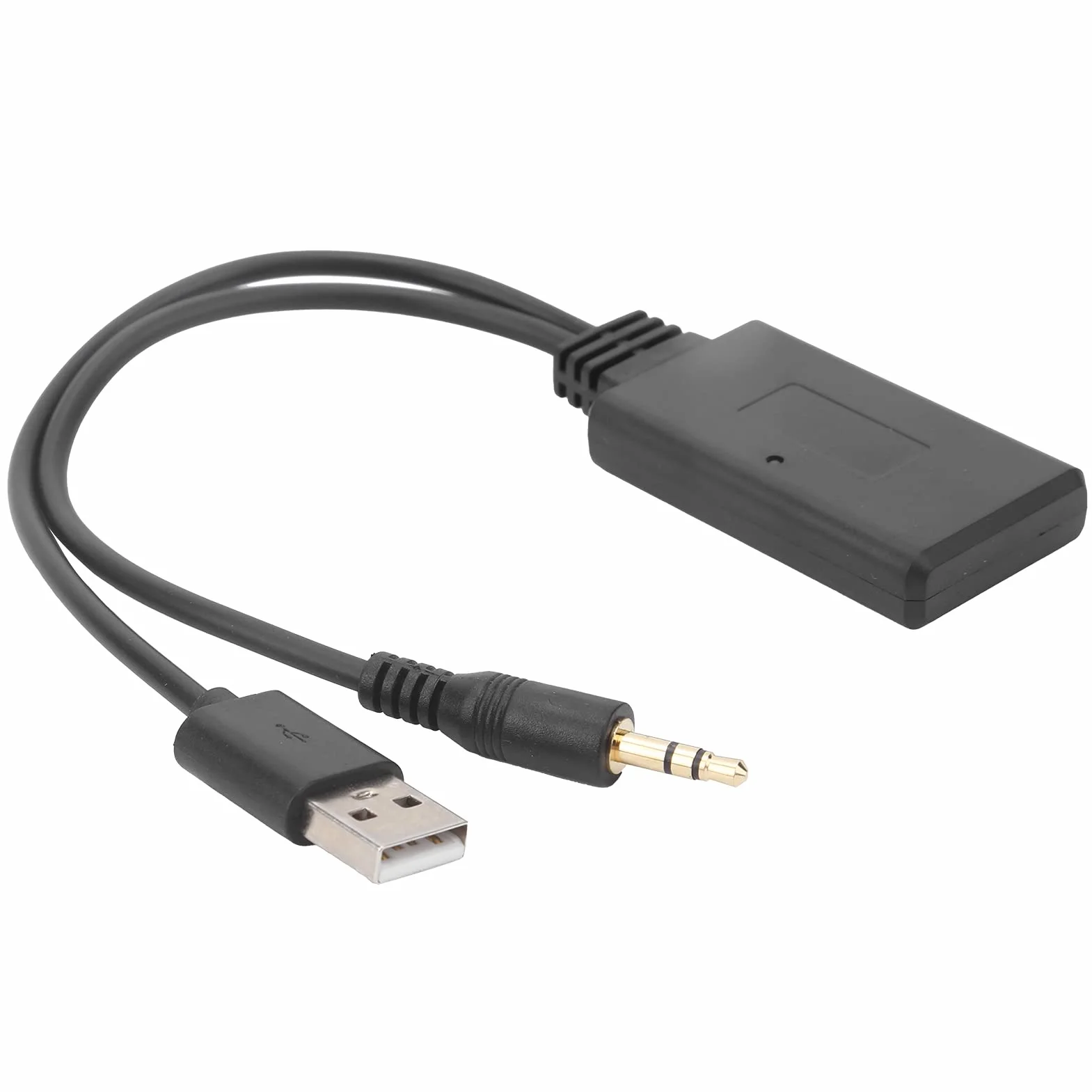 Aramox samochodowy odbiornik Bluetooth, port USB 3,5 mm AUX + 5 V/12 V, bezprzewodowy odbiornik Bluetooth 5.0, odtwarzacz muzyczny, złącze adaptera audio