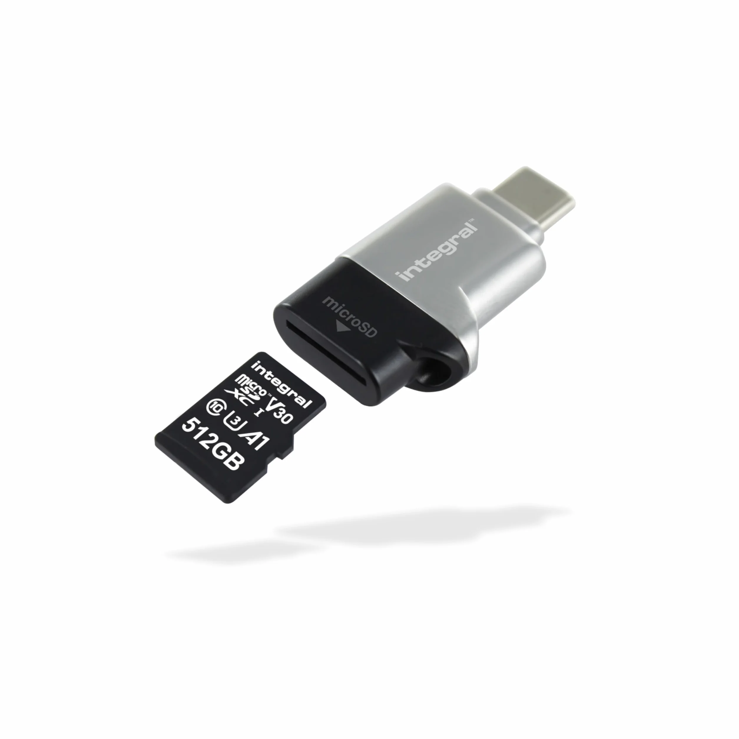Integral MicroSD USB3.0/USB-C typ C OTG czytnik kart pamięci - super szybka prędkość transferu, Plug & Play, kompatybilny z microSDXC/microSDHC UHS-I U1 i U3