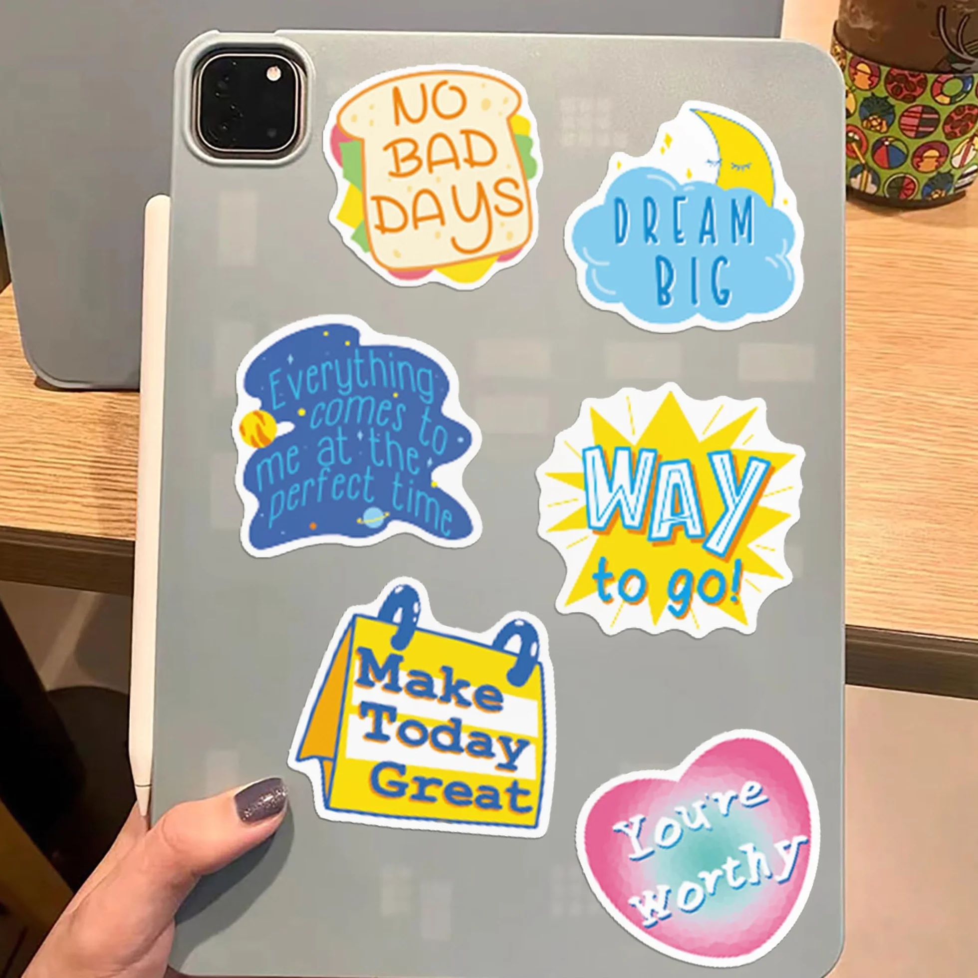 100 sztuk naklejek motywacyjnych z sentencjami, pozytywne afirmacje, inspirujące naklejki motywacyjne, wodoodporne, winylowe, zestaw naklejek na laptopa, do scrapbookingu, dziennika, deskorolki