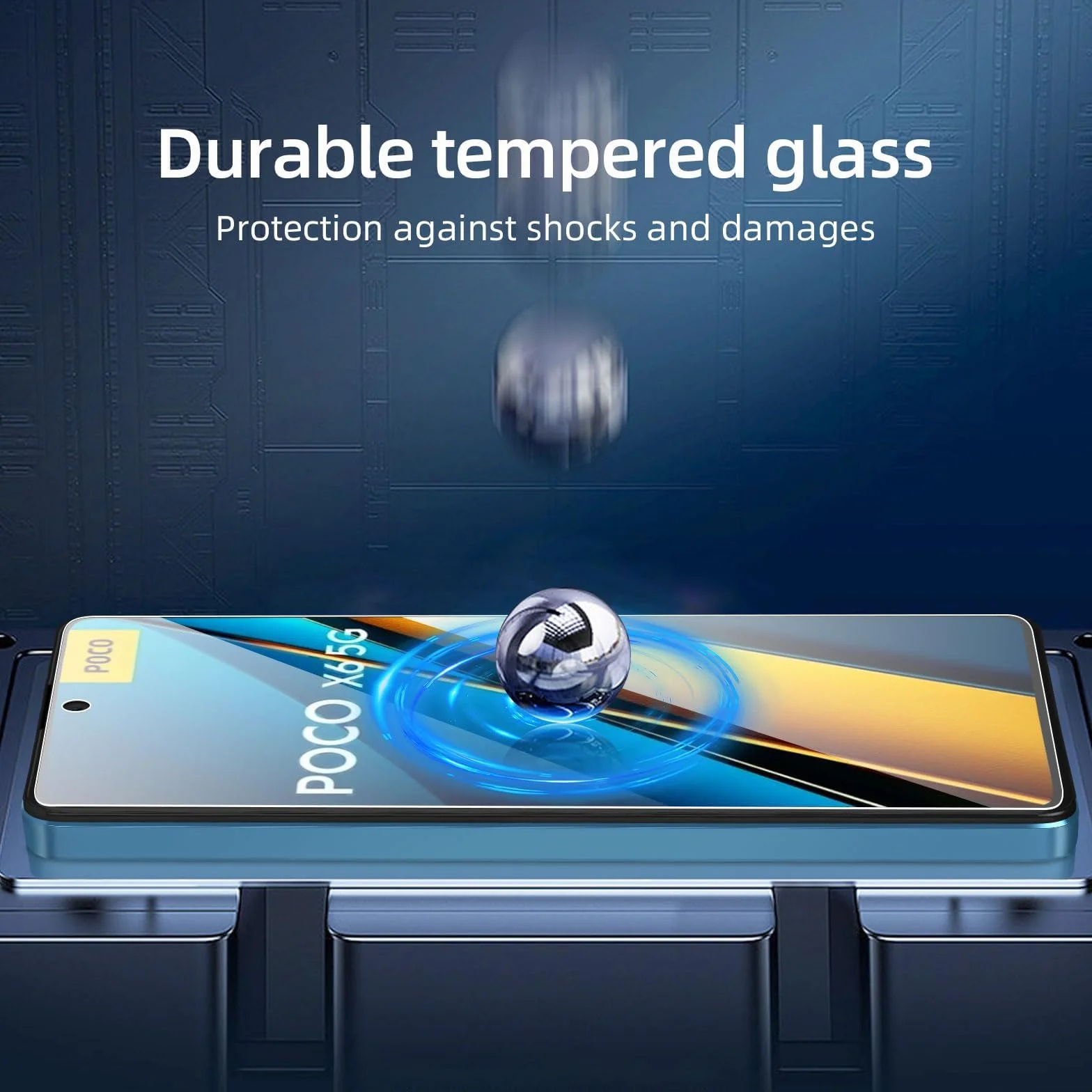 NEW'C 3 Sztuki Szkło dla Xiaomi Poco X6 5G, X6 Pro 5G Hartowane i Folia Ochronna Ochraniacz Ekranu - Bez pęcherzyków powietrza, odporność na zarysowania