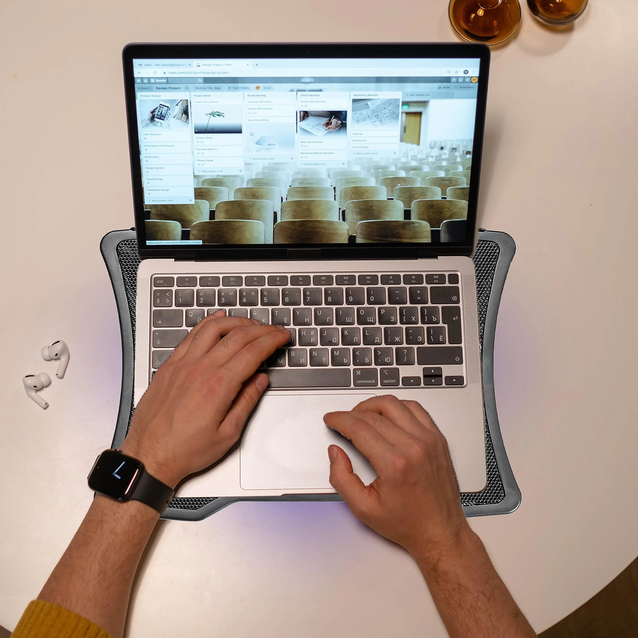 Retoo Podkładka chłodząca do laptopa 11-15,6" stojak wentylowany cichy