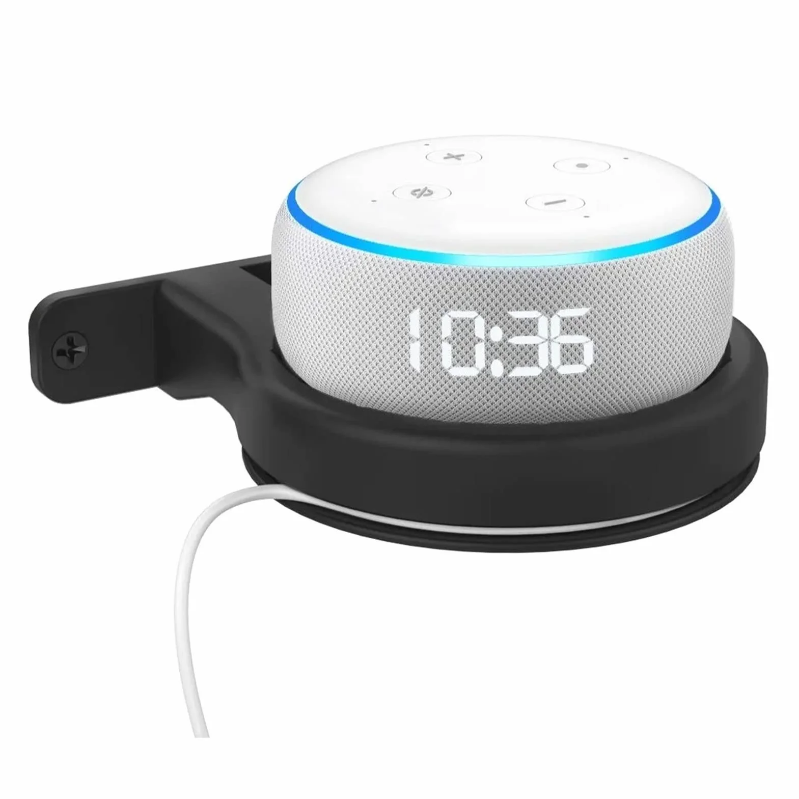 Keenso Głośnik Montażowy na ścianie ABS Uchwyt do Echo Dot 4. Generacja, Bezpieczny Projekt Blokady