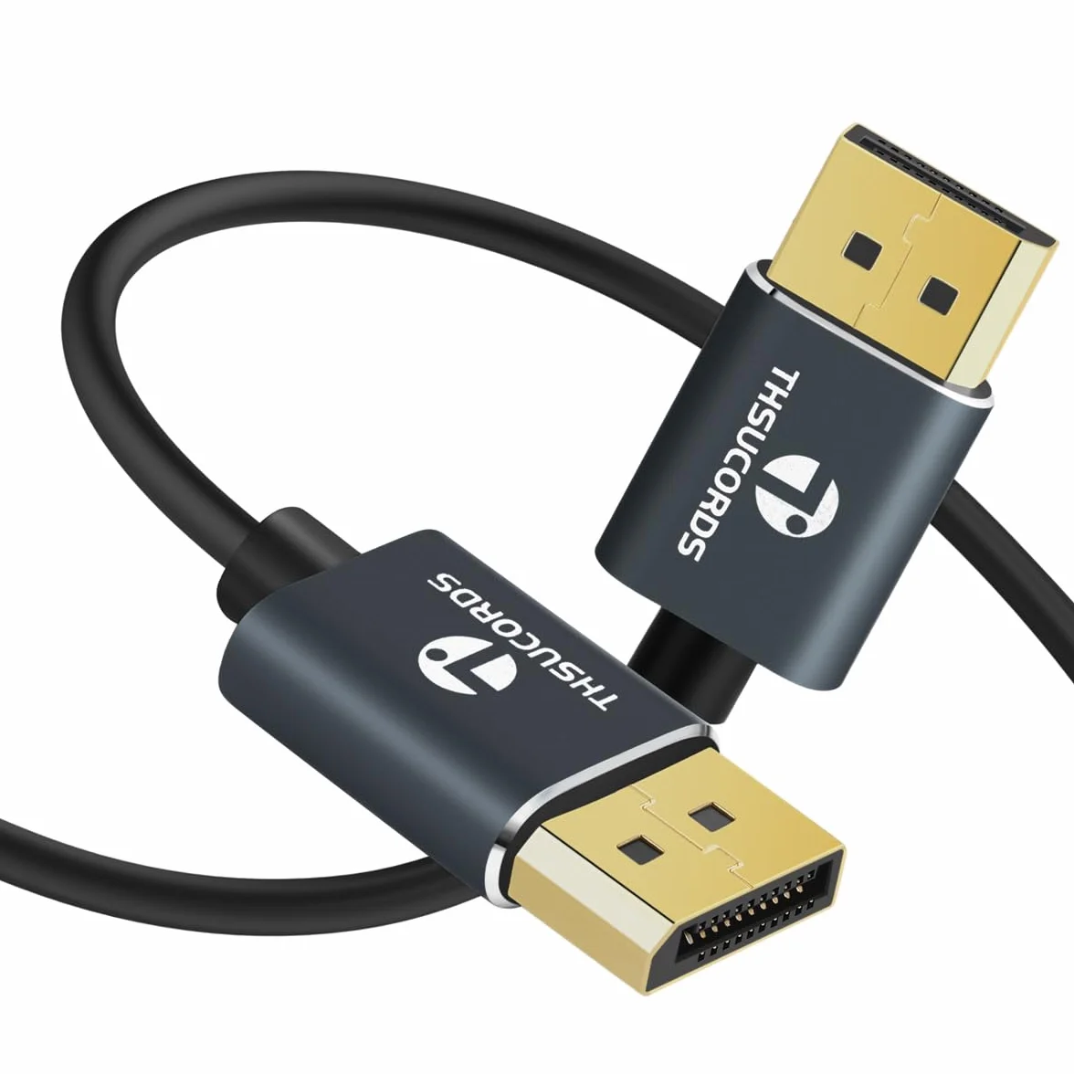 Elastyczny Cienki Kabel DisplayPort 8K 4K 2M, Przewód DP 1.4 32,4 Gb/s