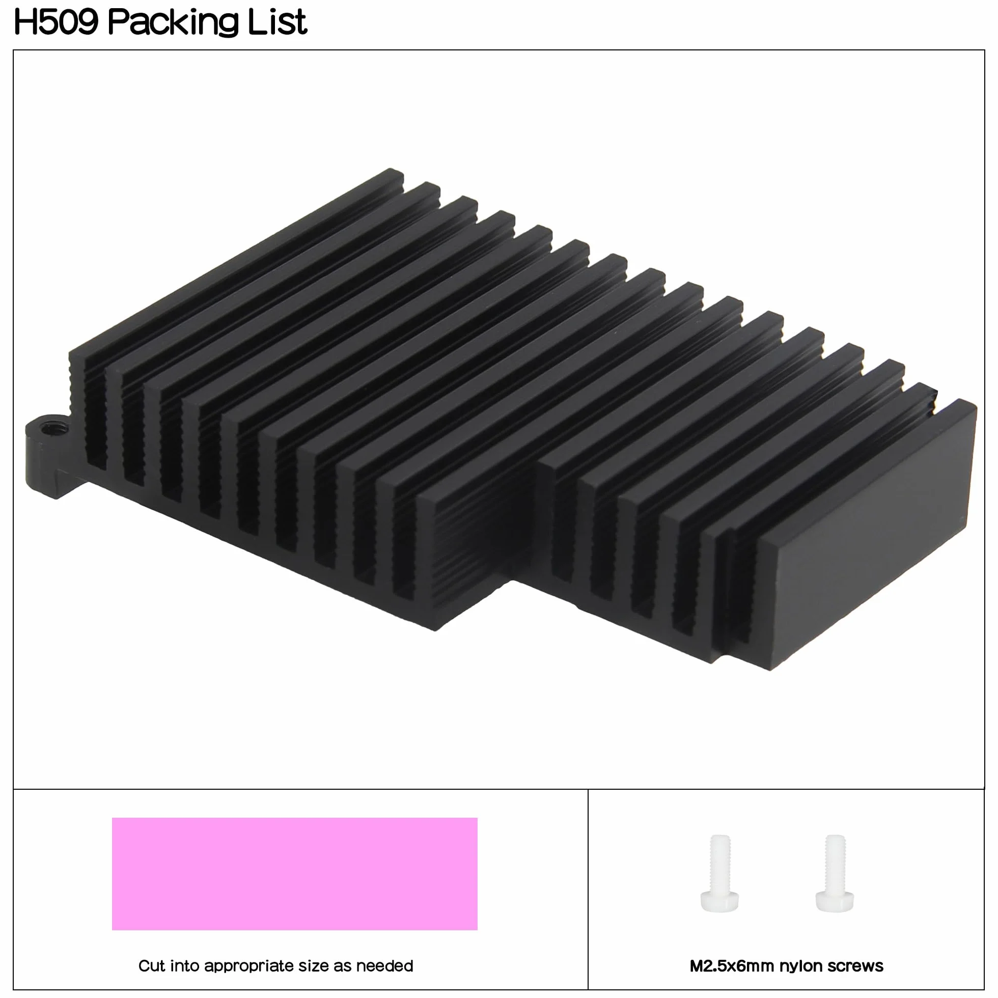 Geekworm Aluminiowy Pasywny Podgrzewacz H509 dla Raspberry Pi 5