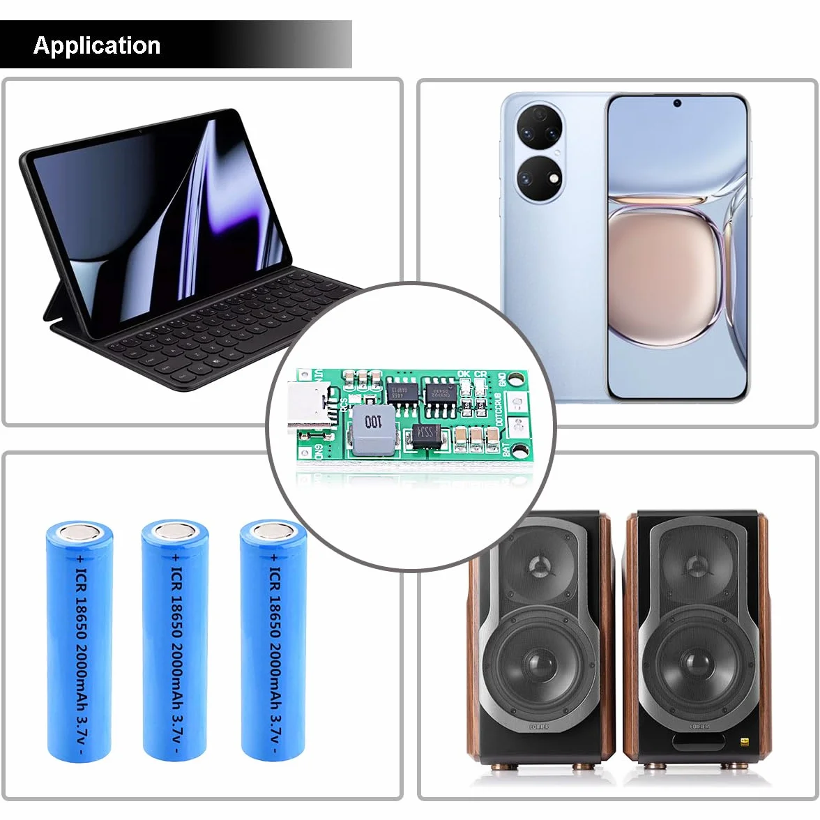 2 szt. 3S 2A Karta ładująca do baterii litowej USB typu C Moduł ochrony ładowarki 18650 12,6 V Przetwornica ciągu z kablem USB Type-C Czerwony i czarny