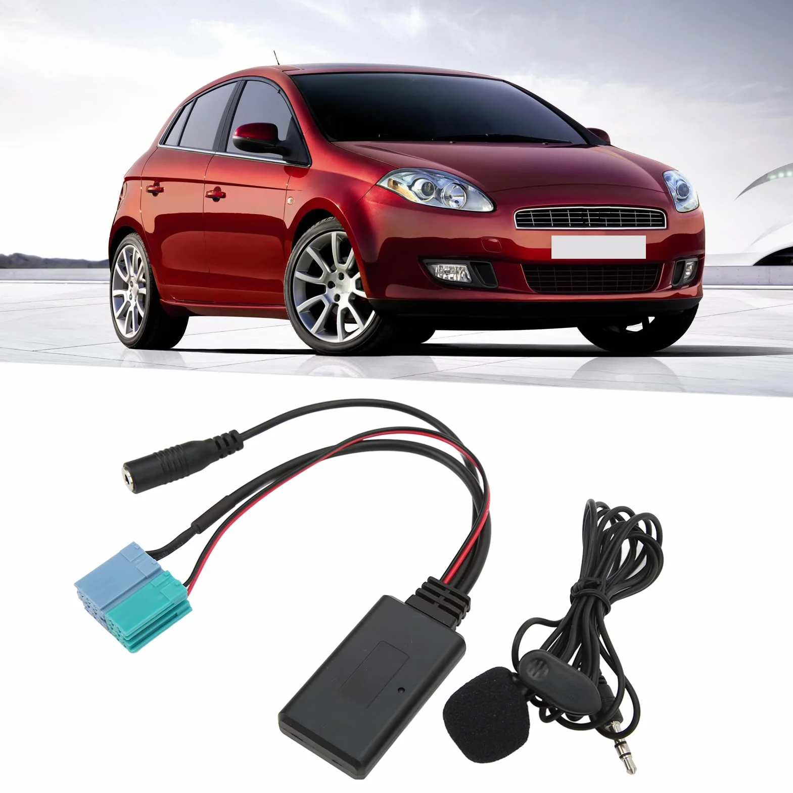 Kabel Samochodowy Bluetooth AUX IN 6+8-pinowy Adapter do Fiata Bravo 2007