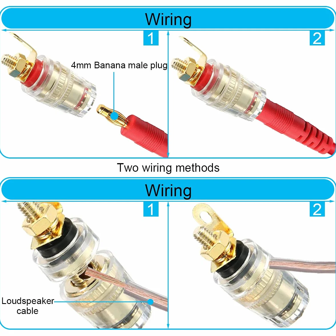 Wtyczka bananowa 4mm Gniazdo Binding Post Głośnik Terminal Złącze Jack dla Arduino