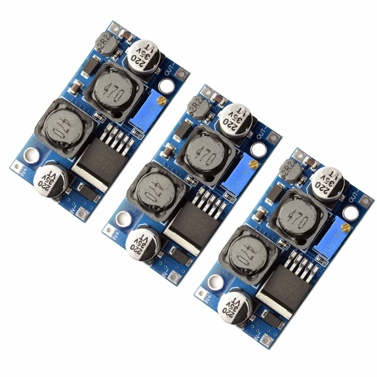 Konwerter DC-DC 1,5-35 V 3A Boost Buck XL6009 Step Up Down Regulator napięcia Zasilacz 3 sztuki