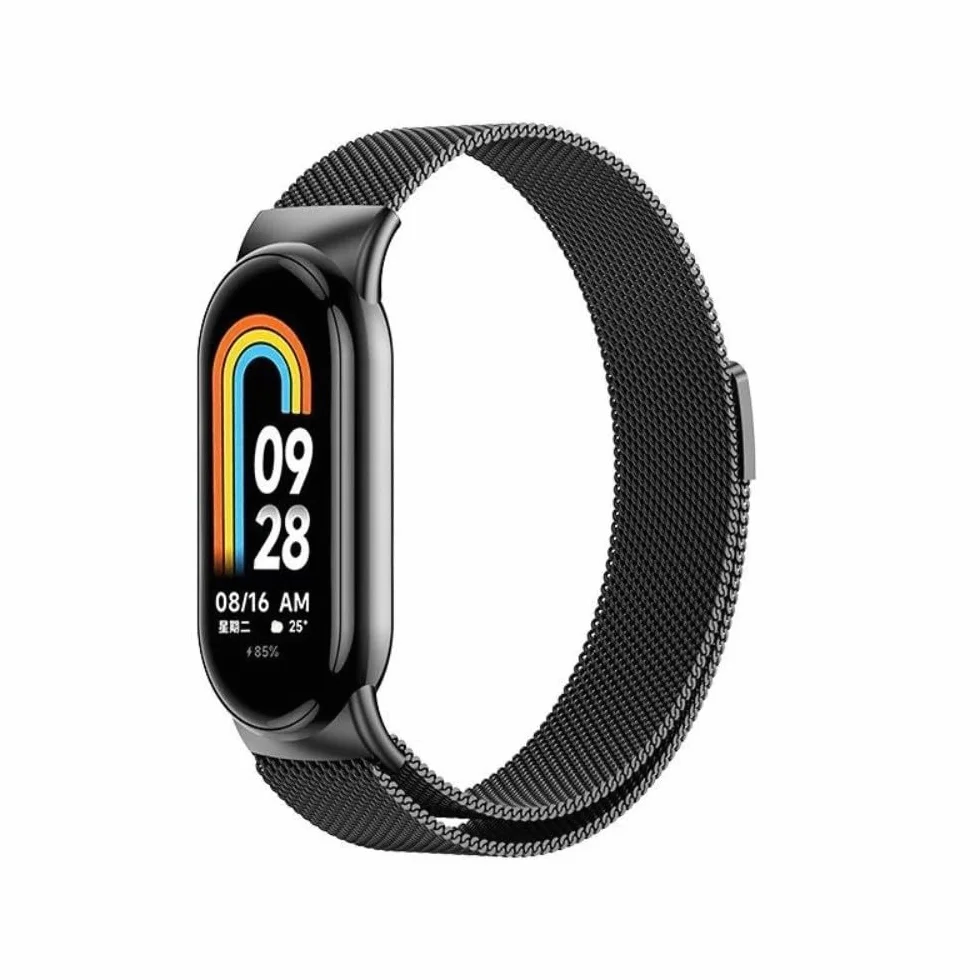 Bransoletka zastępcza do Xiaomi Smart Band 8/9/10 NFC, zapięcie magnetyczne, regulowana metalowa bransoletka dla kobiet i mężczyzn